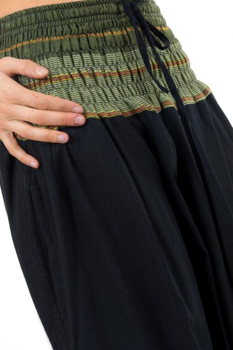 Pantalon sarouel indian chic sari kaki personnalisable