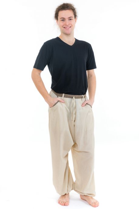 Pantalon sarouel droit casual homme Samadhi face