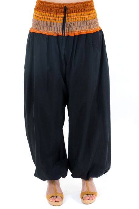 Pantalon sarouel indian chic sari orange zoom
