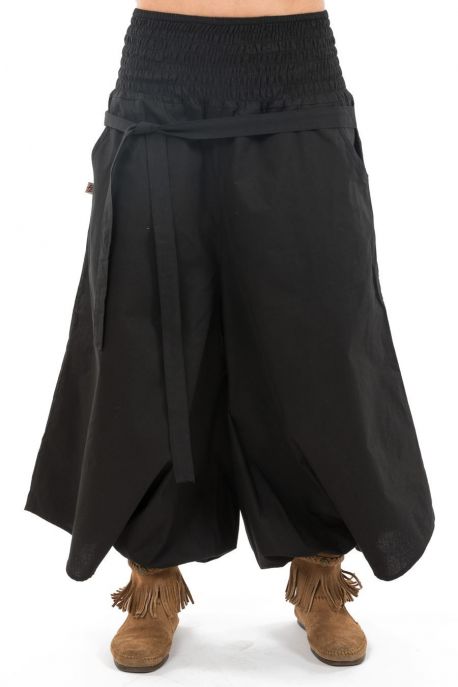 Pantalon sarouel femme faux effet jupe noir Suci