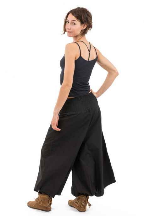Pantalon sarouel femme faux effet jupe noir Suci