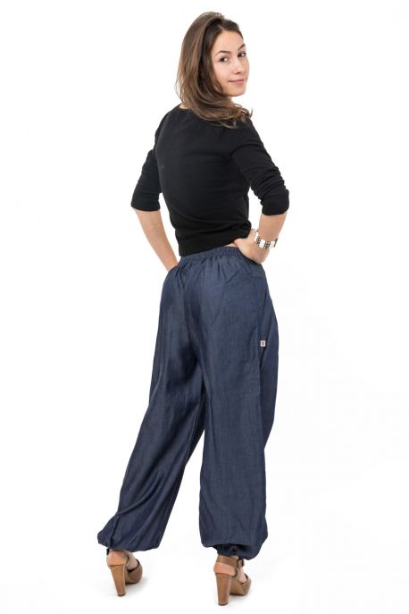 Pantalon denim ethnic street chic femme Nidana