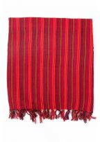 Foulard cheche rayures babacool rouge multi