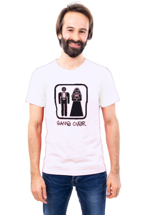 T-shirt humoristique Game over wedding