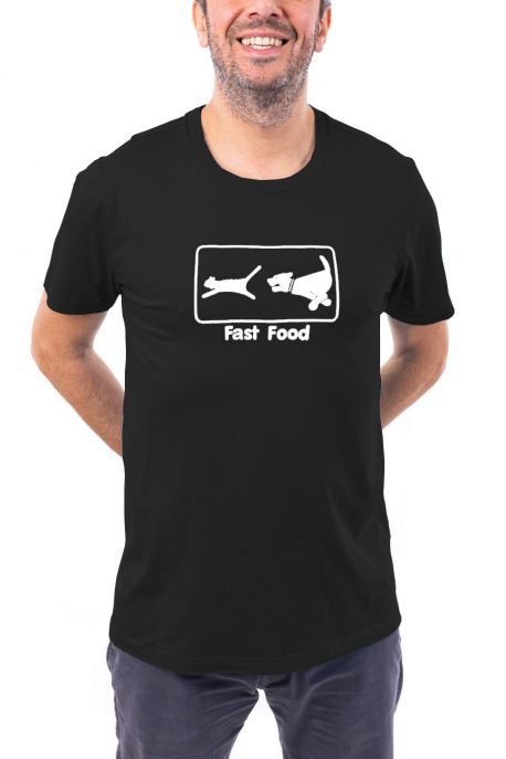 T-shirt humoristique homme manches courtes Fast food