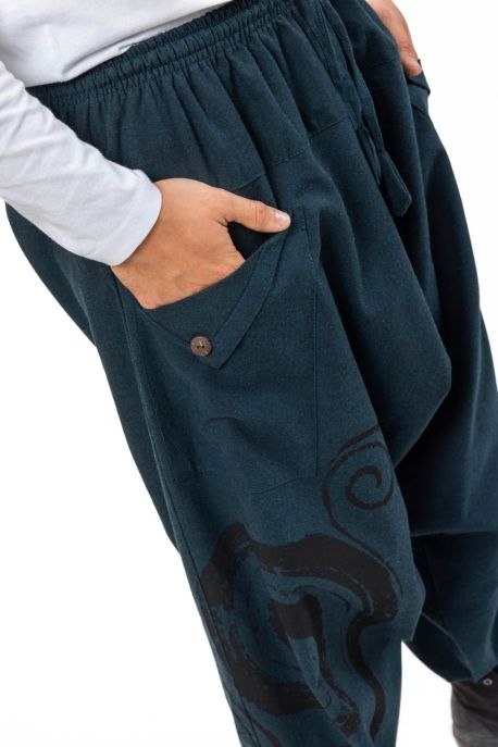 Sarouel unisexe bouffant fluide Crépuscule