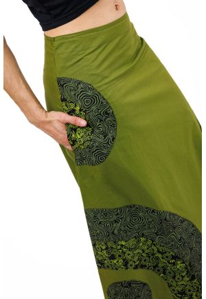Jupe Ethnique Népalaise Hippie - Taille 40 à 48 - Coton - Style Païen/Festival - Neuf Avec Étiquettes