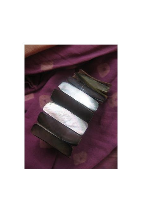 BR605 nacre lame rectangle serre
