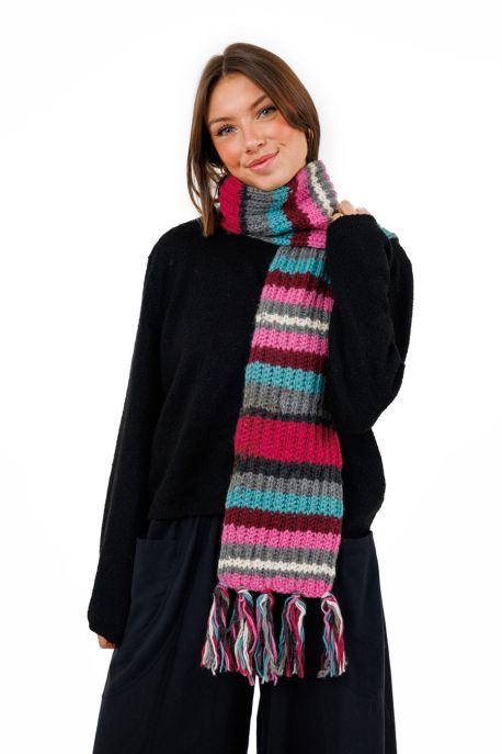 Écharpe Laine Chaude Multicolore Soraya