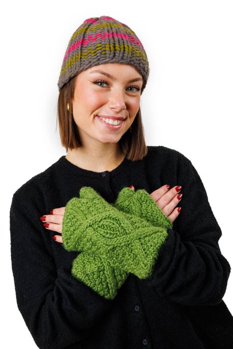 Bonnet en Laine Multicolore Doublé Polaire Zeyra
