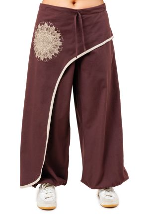 Pantalon mixte surjupe asymétrique Nayun