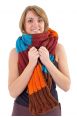 Bordeaux-orange-turquoise-marron