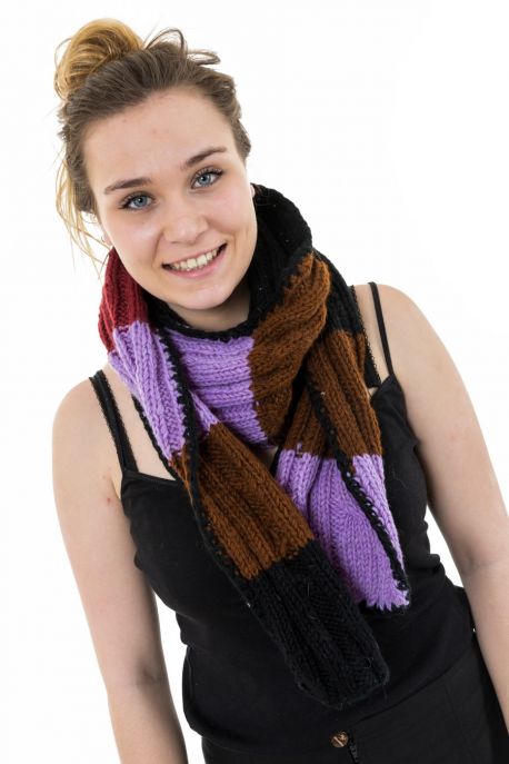 Echarpe pure laine douce multicolore